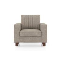 Apollo Neo 1 Seater Fabric Sofa in Mist Brown Colour (Back Height : Regular, Cushion Type : Soft)