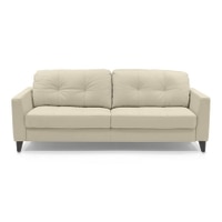 Franco 3 Seater Leather Sofa in Cream Colour