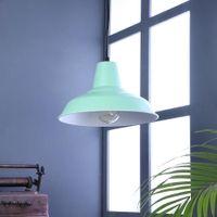 Opi Minimal Pastel Green Metal Single Hanging Light