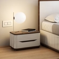 Baltoro Engineered Wood Bedside Table in White Finish
