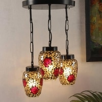 Izaiah Multicolour Glass Cluster Hanging Light