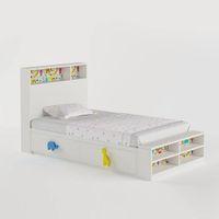 Optimus Prime Engineered Wood Box Storage Bed in Blue Colour