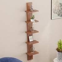 BLUEWUD Louis Engineered Wood Multipurpose Wall Decor Shelf, Display Rack (Walnut)