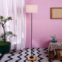 Edgerton Multicolour Cotton Shade Floor Lamp