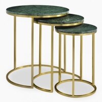 Leven Metal Side Table in  Gold Finish