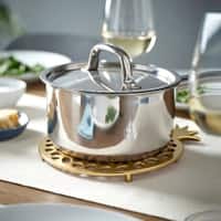 Metalsmith Designer Metal Trivet Gold Heat Resistant Table Protector