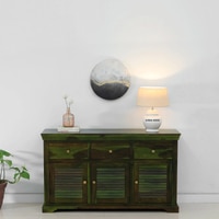 Sheesham Wood Sideboard In Scratch Resistant Spring Green Finish