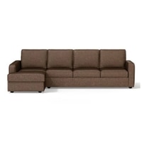 Apollo Compact Fabric Sectional Compact Sofa (Colour : Mocha, Cushion : Soft, Back Type : Regular, Seating Capacity : Left Aligned 3 Seater + Left Aligned Chaise)
