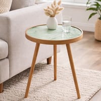 Grove Solid Wood Side Table in Forest Green Finish