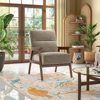 Logan 1 Seater Wooden Sofa in Grey Colour