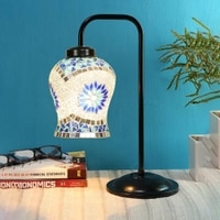 Lauren Multi color Mosaic Glass Iron Table Lamp