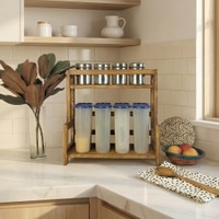 Hannah Wooden Kitchen Countertop Organiser
