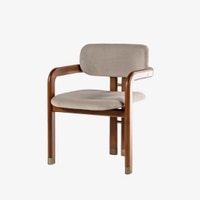 Aris Solid Wood Chair in Grey Colour