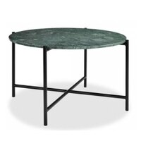 Linda Round Metal Coffee Table In Black Finish