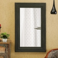 Brass Antiqued Clad Hammered Wall Mirror