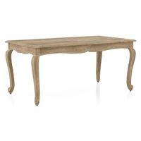 Mehr Mango Wood 6 Seater Dining Table In Rushed Bali Oak Finish