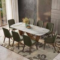 Paloma 8 Seater Pluto Spanish Ceramic Dining Table With Anderson Dining Chairs