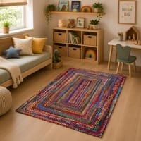 Imperial Knots Multicolor Hand Woven Dhurrie 3x5 Feet