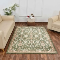 Multicolor Traditional Machine Made Polyester 3 X 5 Feet Carpet