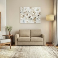 Apollo High Back 2 Seater  Fabric Sofa In Sandshell Beige Colour