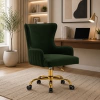 Doe Buck Adan Modern Green Velvet Office Chair