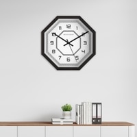 Geometry in Motion Octagonal Wooden Wall Clock