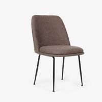 Amari Fabric Dining Chair in Brown Colour