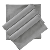 Luxe Home Cotton Kitchen Napkin for Dining Table and Kitchen Set of 4 (Grey, 45x45 cm)
