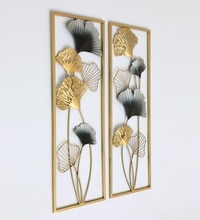 Wayanad Abstract Metal Wall Decor in Multicolor Set of 2