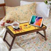Khamma Ghanni Solid Wood Bookshelf and Serving Tray In Multicolour
