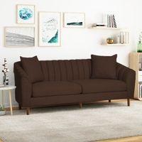 Mid Century Fabric Sofa (Brown)