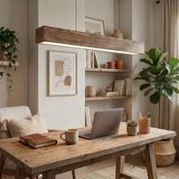 Clara 36 Brown Solid Wood Single Hanging Light