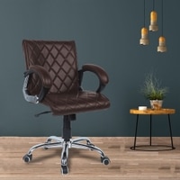 Vooilea Mid Back Executive Chair in Brown Colour