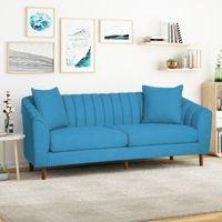 Mid Century Fabric Sofa (Torquise)