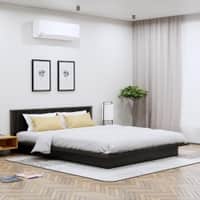 Hexa Engineered Wood Modern King Bed With Headboard Without Storage In Flower Wenge