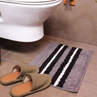 Bailee Multicolor Solid Natural Fiber 23x15 inches Anti-Skid Bath Mat