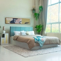 Yantra Bed With Premium Leatherette Fabric And Hydraulic Storage - Queen Bed