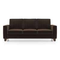 Apollo Neo 3 Seater Fabric Sofa in Dark Earth Colour (Back Height : Regular, Cushion Type : Soft)