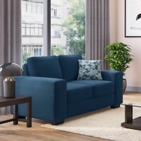 Leslie 2 Seater Fabric Sofa (Delft Blue)