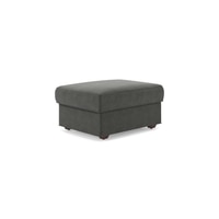 Apollo High Back Ottoman Fabric Sofa in Ash Grey Velvet Colour