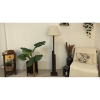 Skyline Beige Jute Floor Lamp with Beige Jute Base