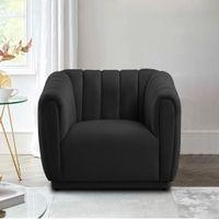 Rosa Fabric Sofa (Black)