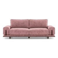 Barcelona Essential 3 Seater Fabric Sofa In Desert Rose