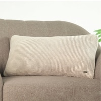 Transfer Knit Pale Whisper  And Natural Cushion Cover 12X20 Inches