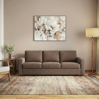Apollo Compact High Back 3 Seater  Fabric Sofa In Daschund Brown Colour