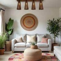 Billet Brown Solid Wood Ceiling Light