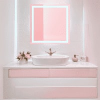 Square LED Mirror  Illuminated  Mirror with Light Border