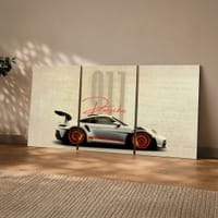 The Castle Decor Porsche 911 GT3 RS Wall Art Set of 3 20x30 Inch