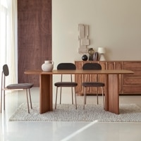 Copse Solid Wood 4 Seater Dining Table in Provincial Teak Finish