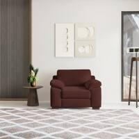 Esquel Premium 1 Seater Fabric Sofa in Deep Crimson Velvet Colour